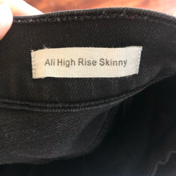 🧺FRAME Denim Herring Black Denim Ali High Rise Skinny Jeans, size 27 - Picture 7 of 9